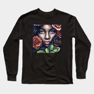 Black Girl Beauty Long Sleeve T-Shirt